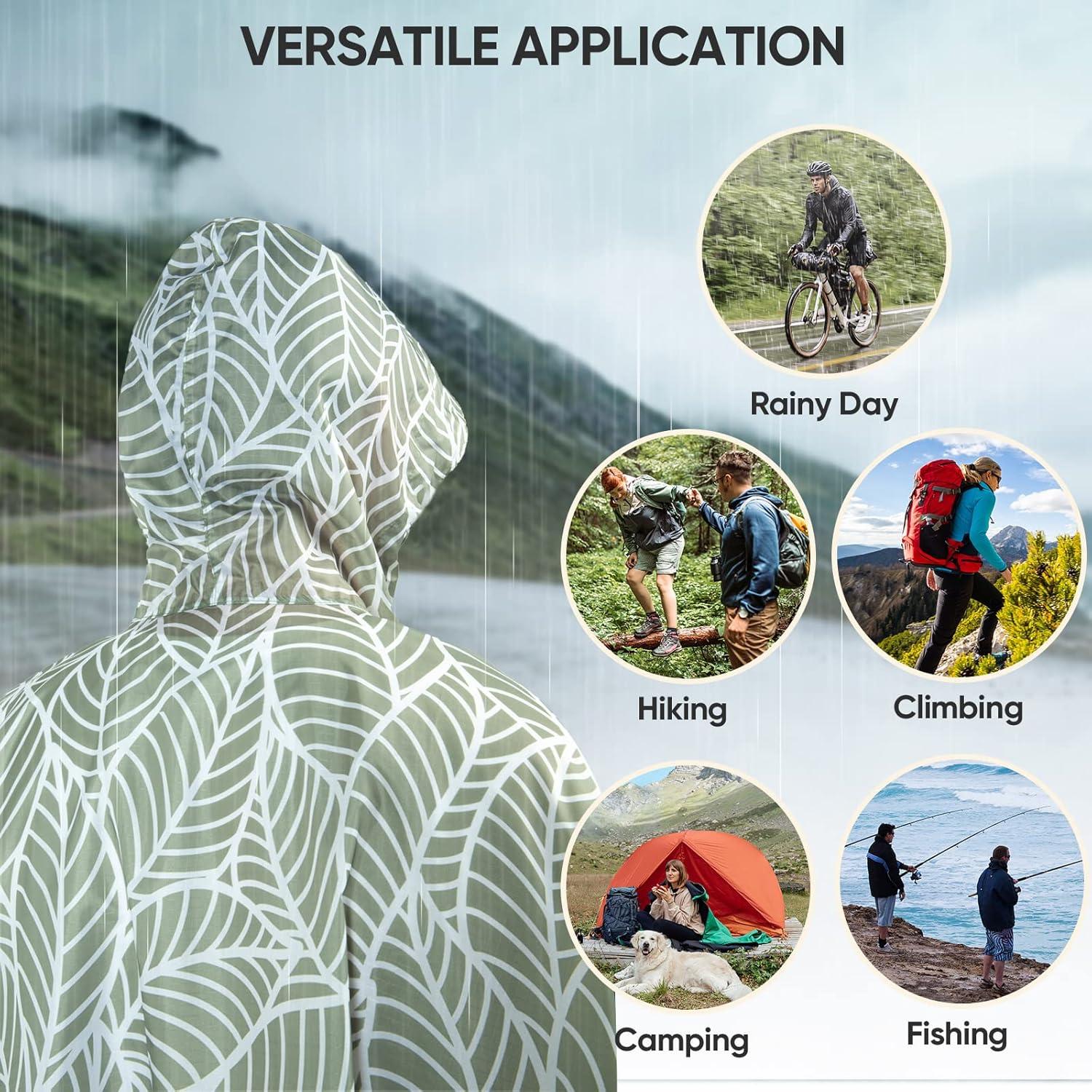 Poncho de Lluvia PTEROMY Impermeable Unisex para Adultos