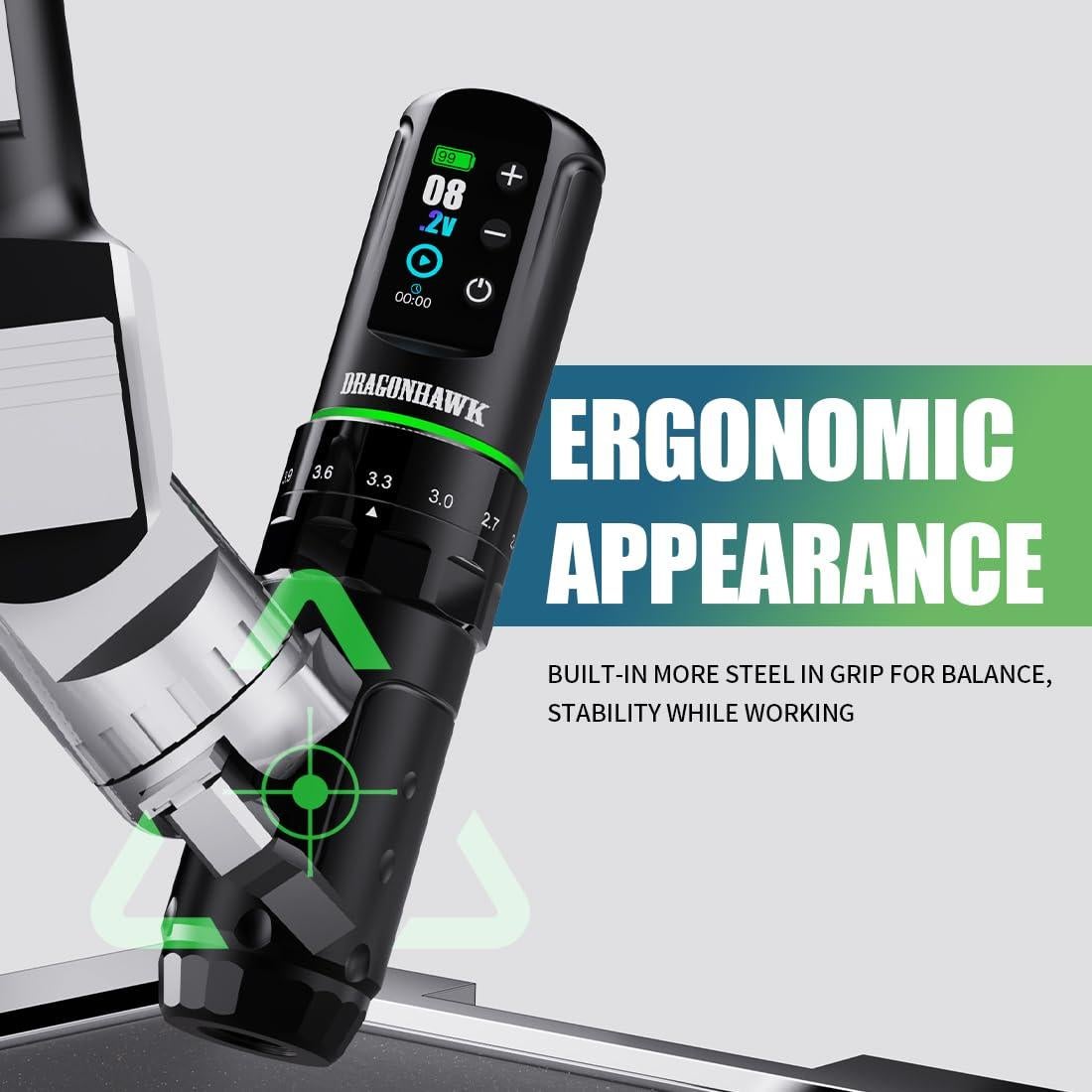 Kit de Tatuaje Dragonhawk L3 Inalámbrico y Cableado