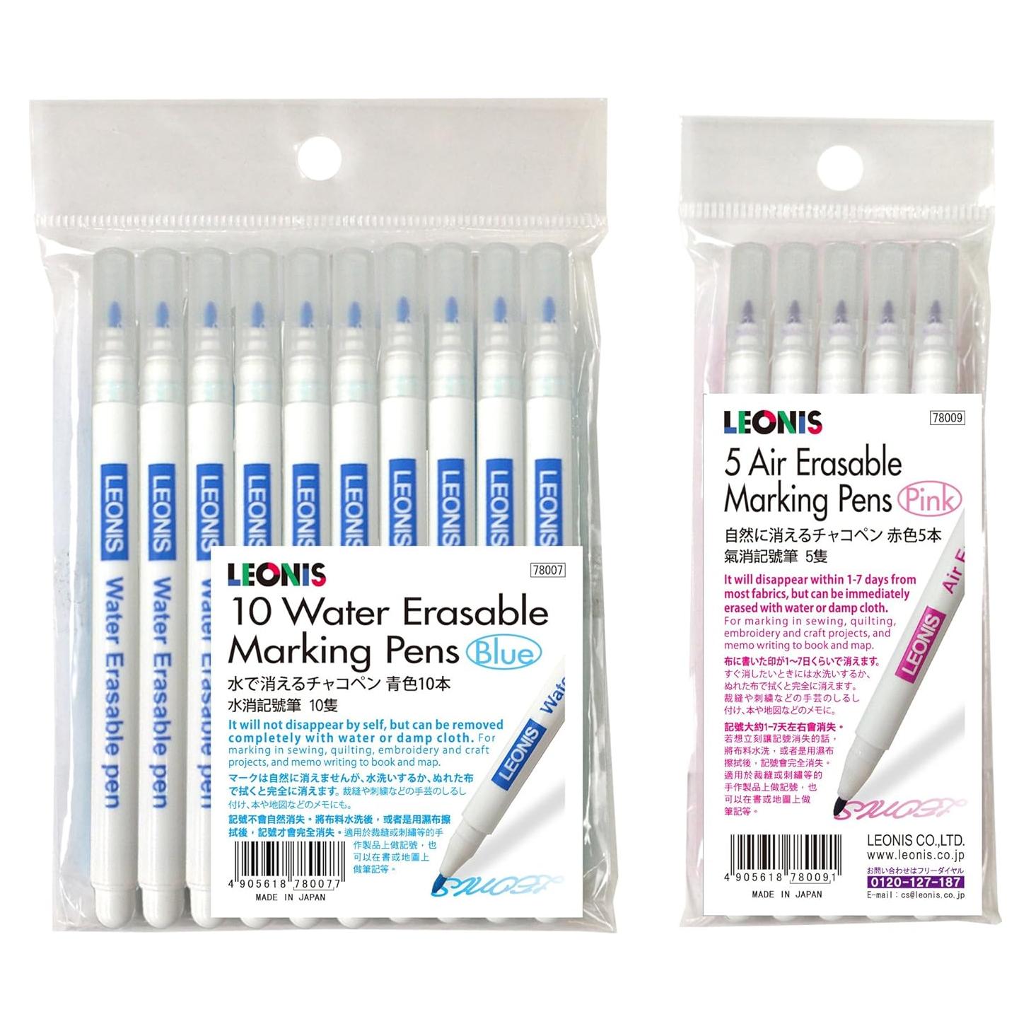 Bolígrafo Borrable de Tela Leonis 1 Cuenta Azul 78007