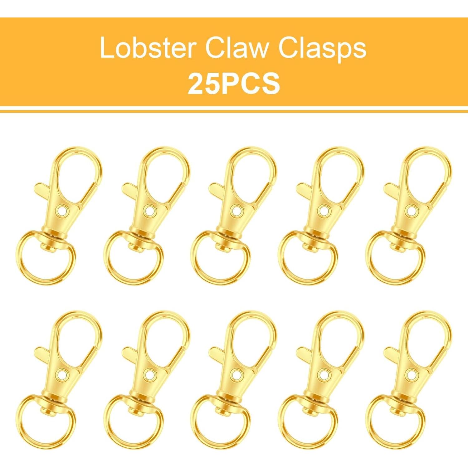 Kit 50PCS Cierres de Langosta Rysent Dorado para Llaveros