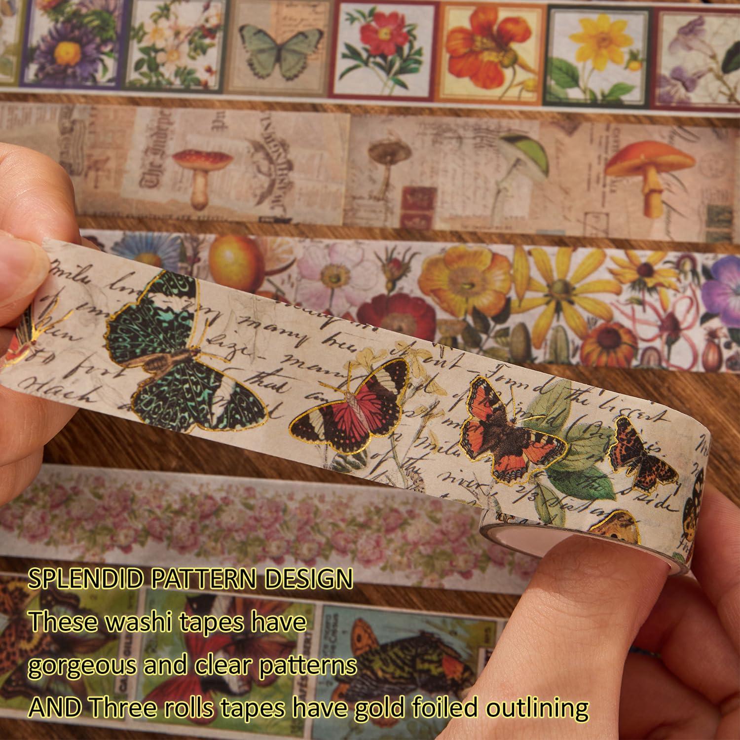 42 Rollos de Cinta Washi Vintage Emmoolife 5-75mm Decorativa