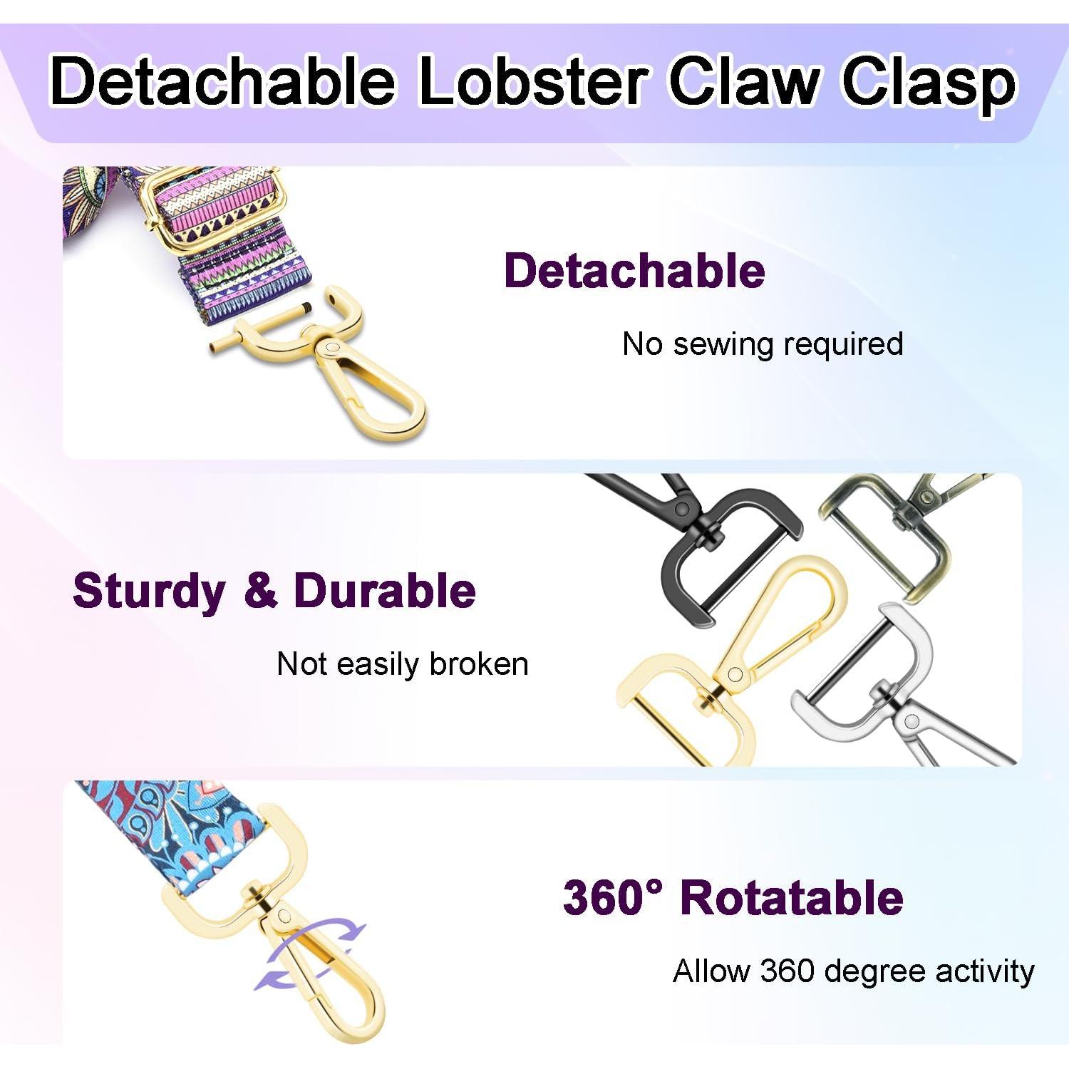 4 Ganchos de Metal Desmontables CooBigo para Bolsos 25.7mm