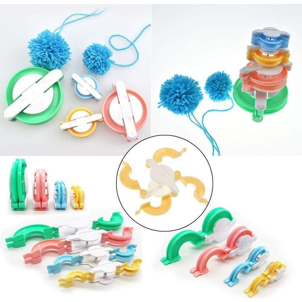 Kit de Hacer Pompom Ayasee 7 Piezas con Tijeras y 6 Tamaños