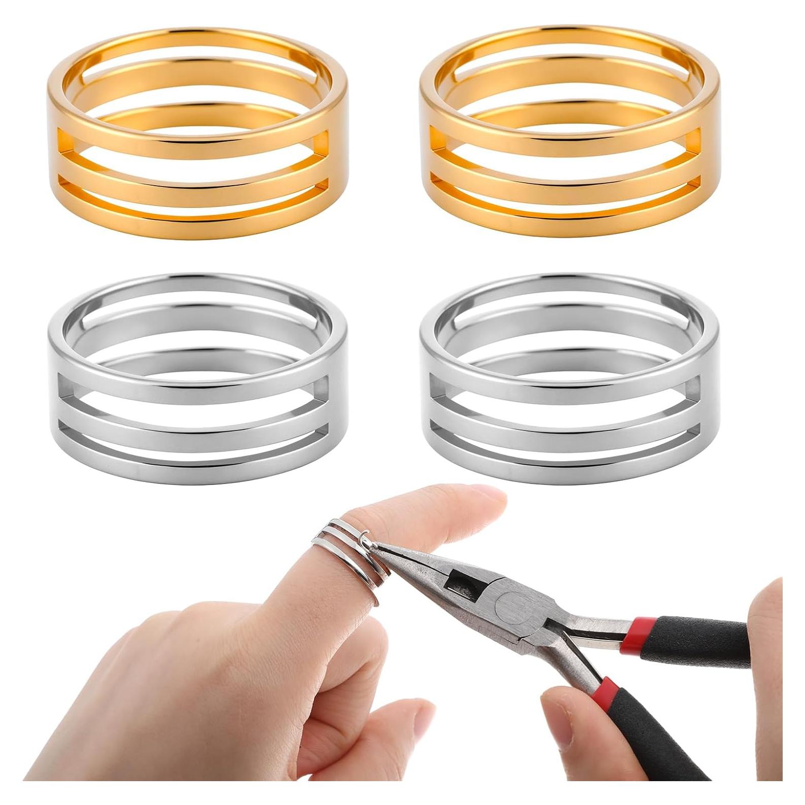 4 Piezas Abridor de Anillos de Salto BOHUIZ Acero Inoxidable