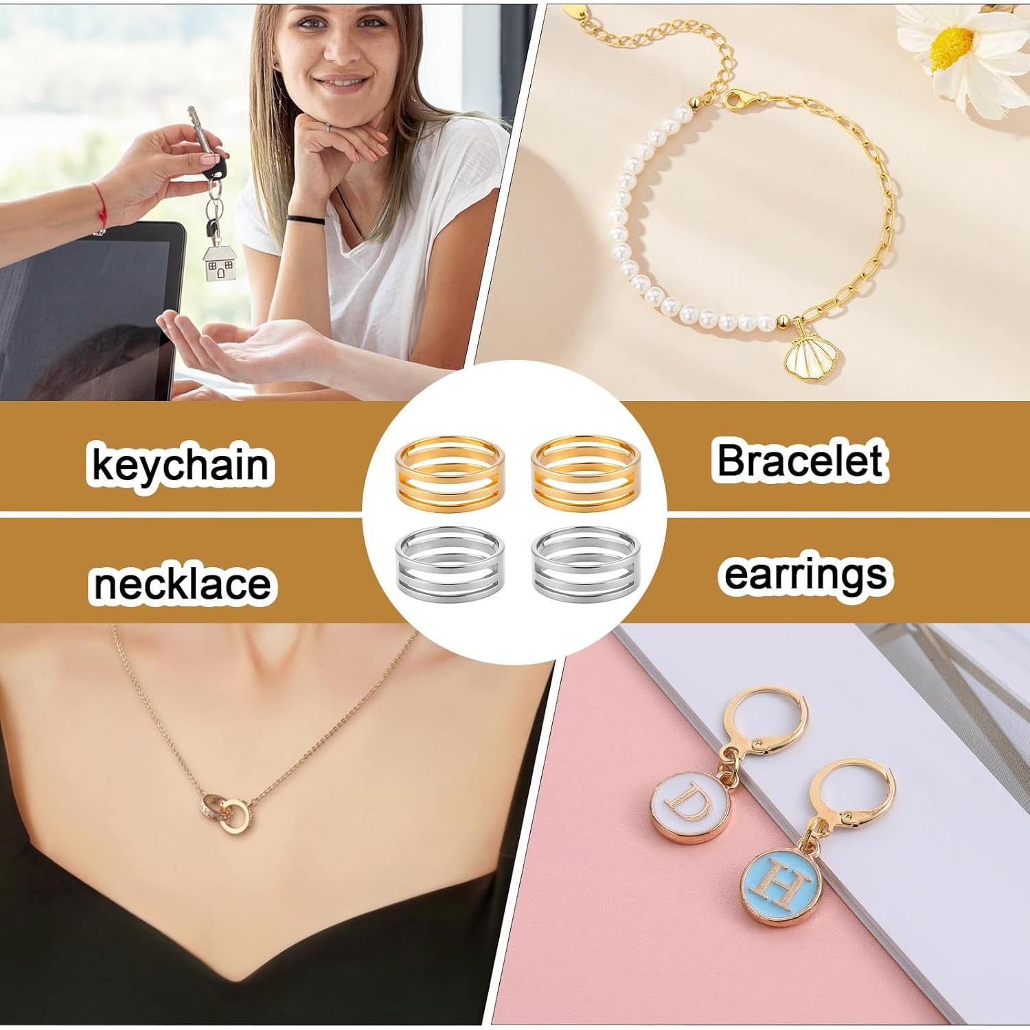 4 Piezas Abridor de Anillos de Salto BOHUIZ Acero Inoxidable