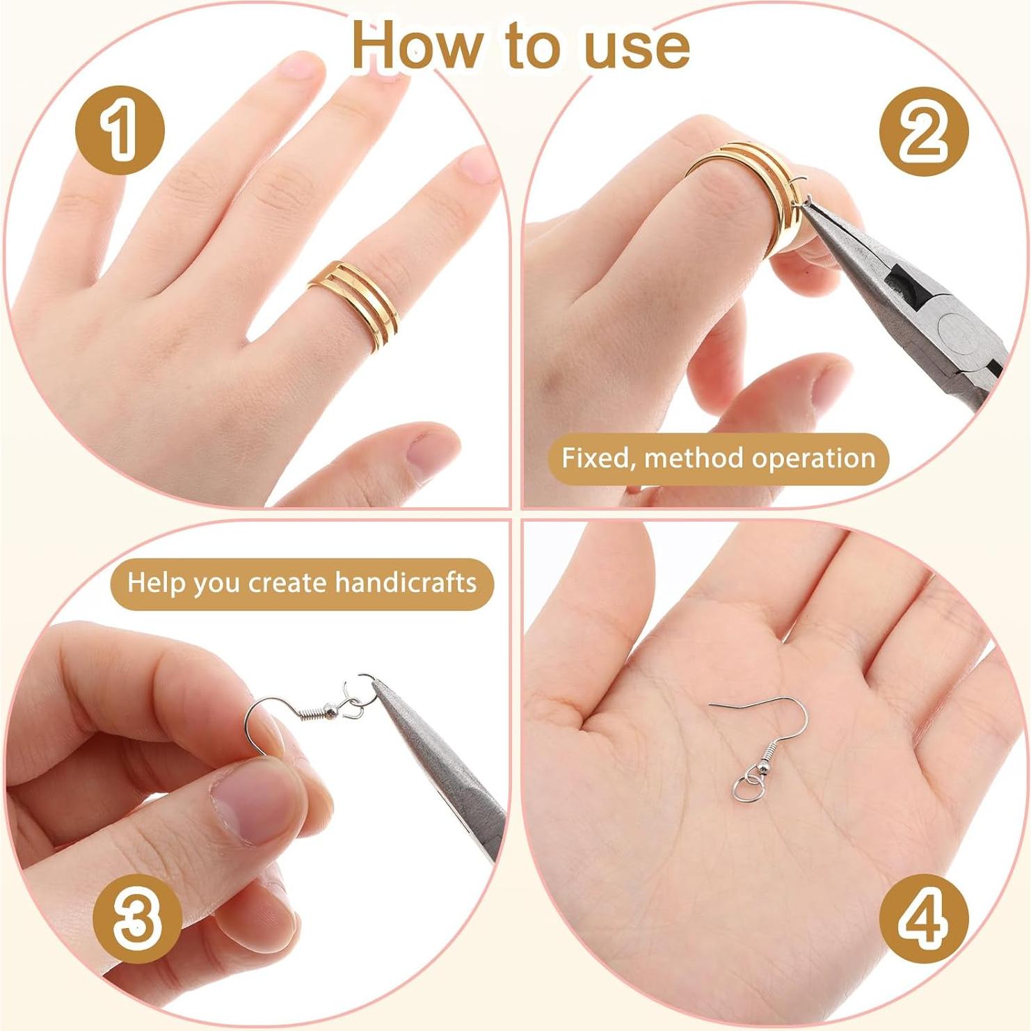 4 Piezas Abridor de Anillos de Salto BOHUIZ Acero Inoxidable