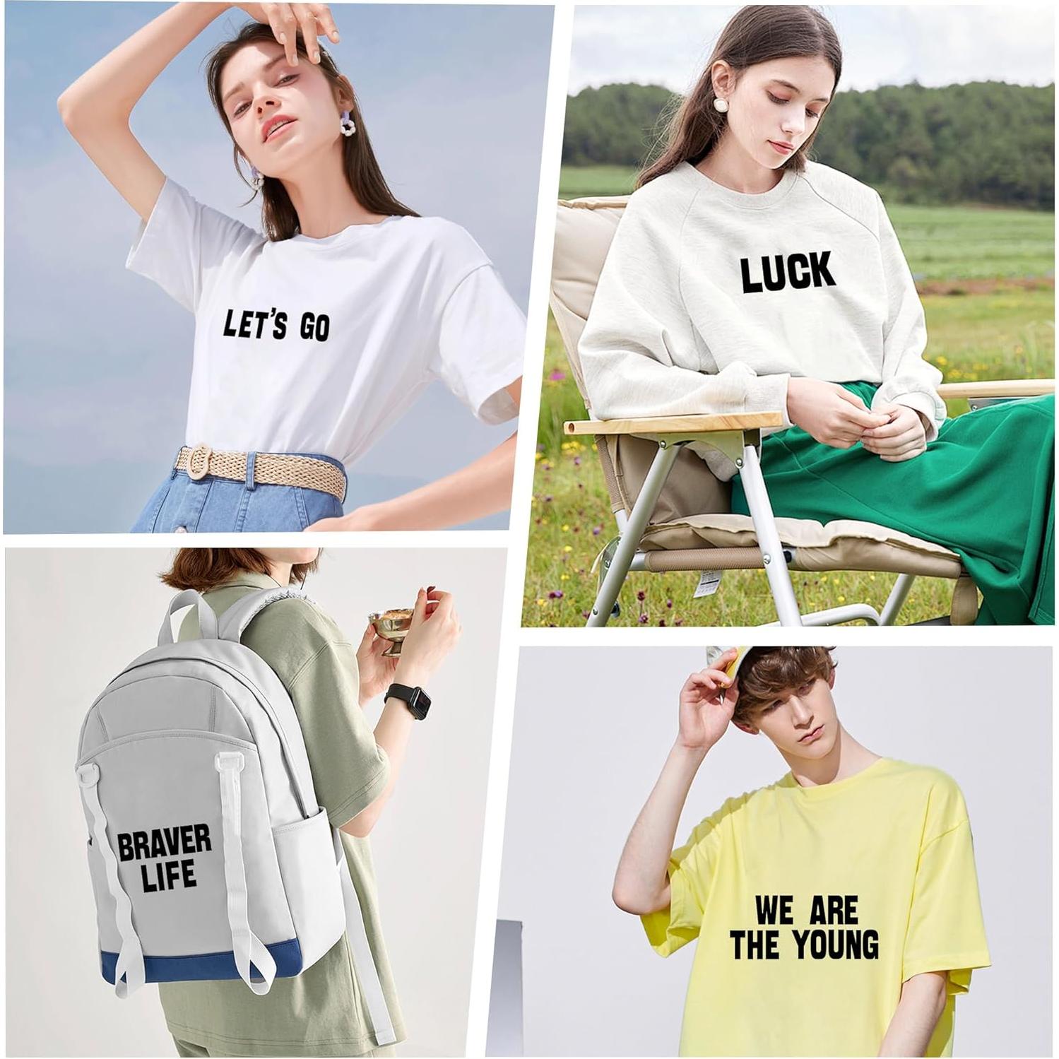 30 Hojas Letras Termoadhesivas Huimdery 1200 Piezas Negro