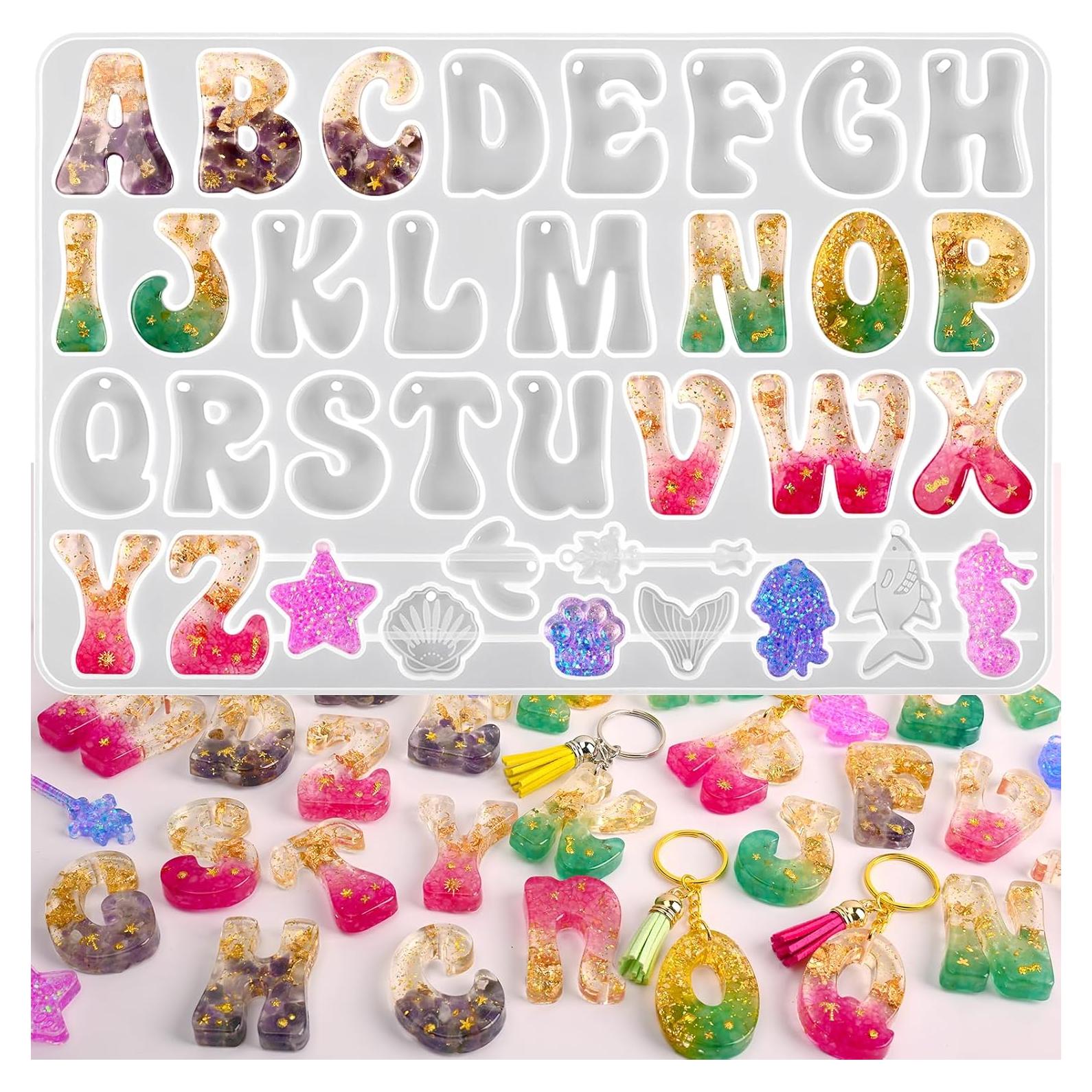 Molde de Silicona de Alfabeto Actvty para Resina Epoxy