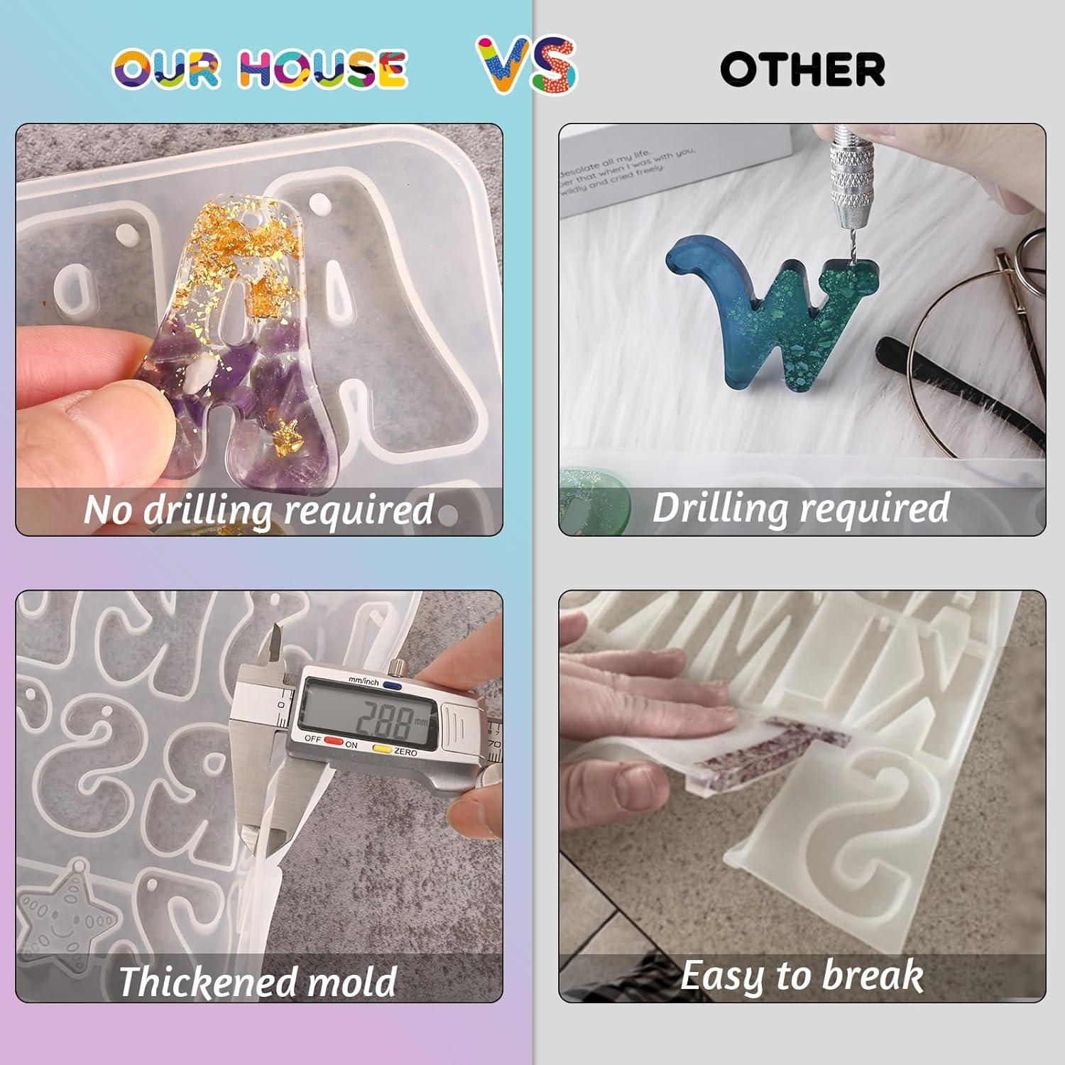 Molde de Silicona de Alfabeto Actvty para Resina Epoxy