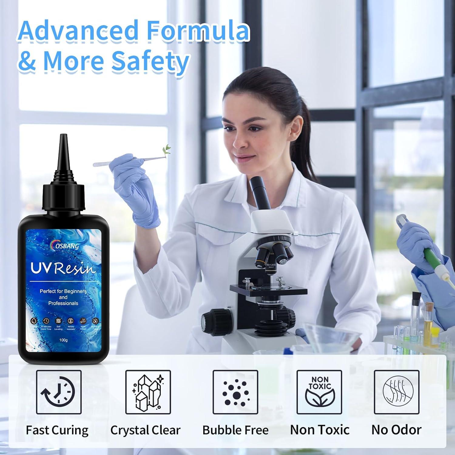 Resina UV 100g OSBANG Cristal Claro para Manualidades DIY