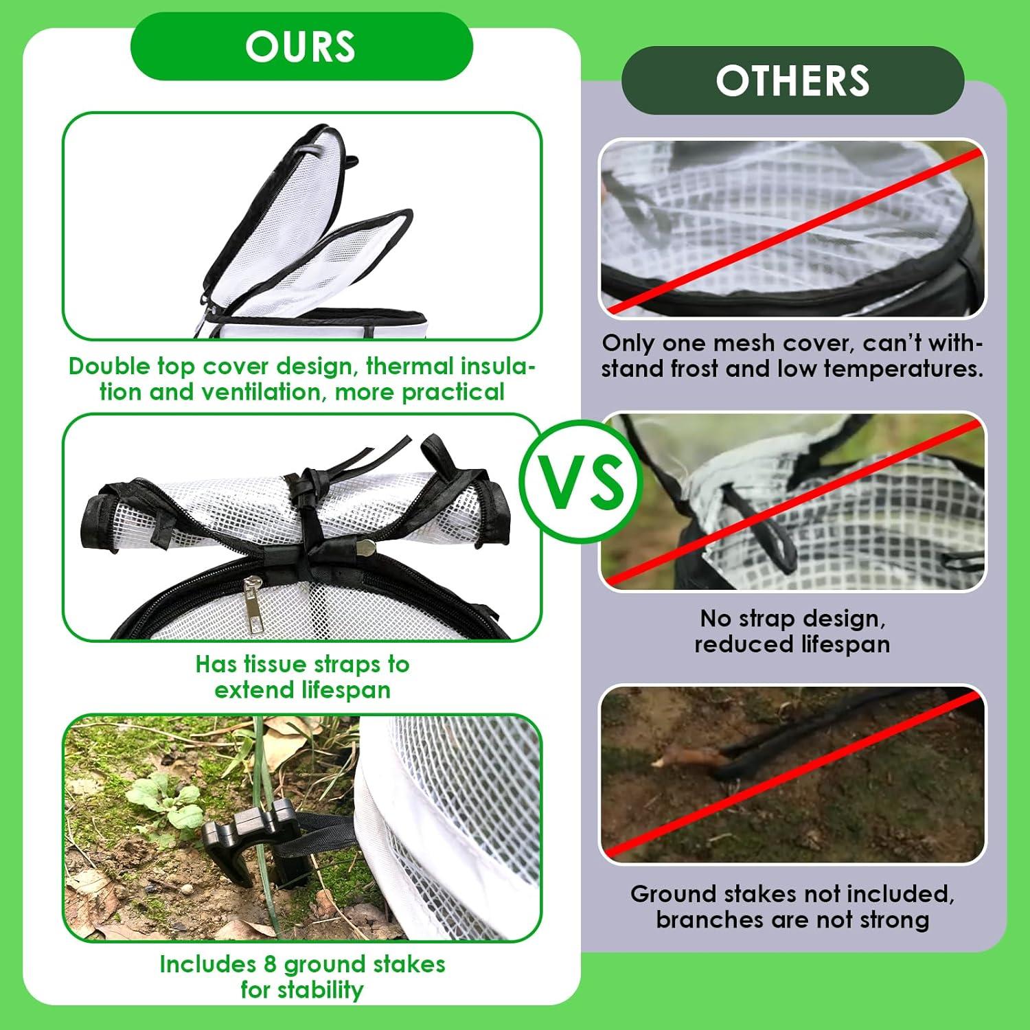 Paquete de 2 Invernaderos Mini Emergentes Vecacosic 50x25cm