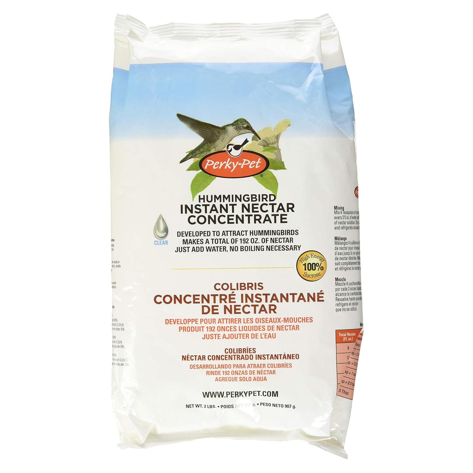 Concentrado Instantáneo Claro de Néctar para Colibríes Perky-Pet 2 lb