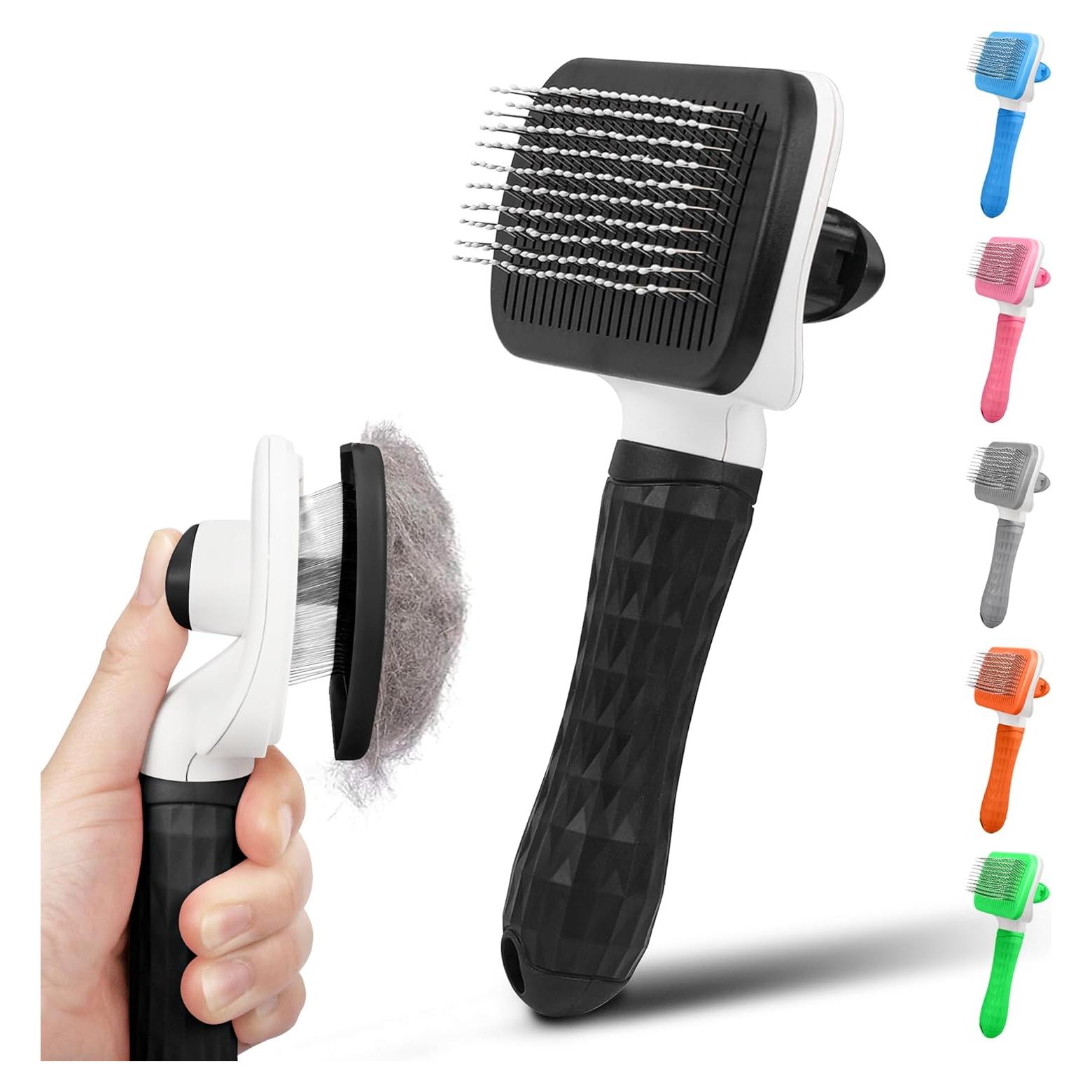 Cepillo Autolimpiante para Perros y Gatos PWOD - Negro