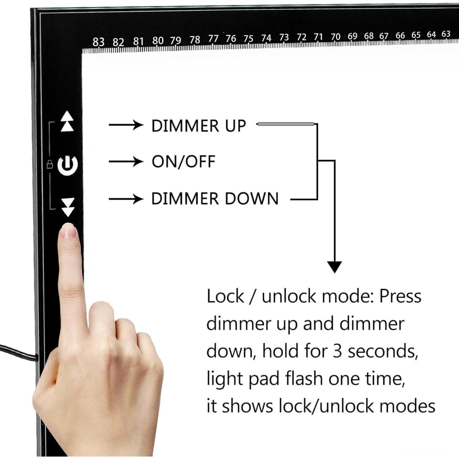 Caja de Luz Artista HSK A1 62x88cm LED 5000 Lux Regulable