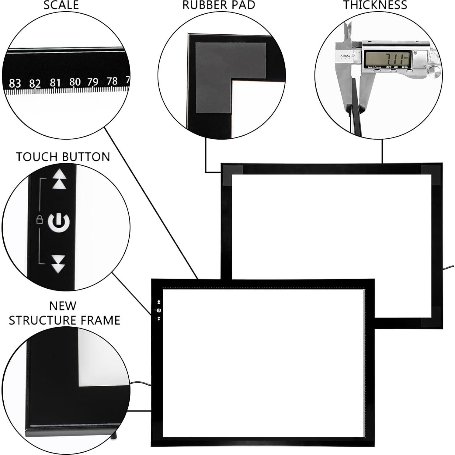 Caja de Luz Artista HSK A1 62x88cm LED 5000 Lux Regulable