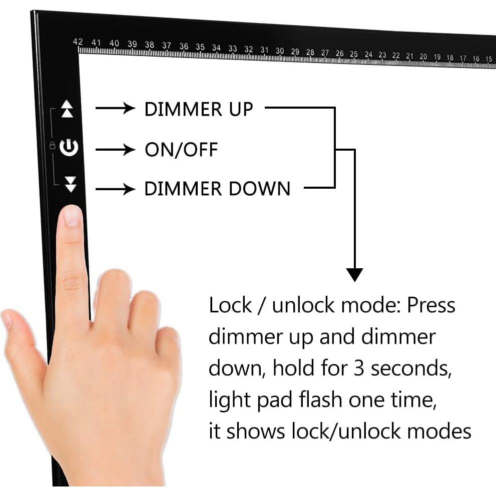 Mesa de Luz A3 HSK con Adaptador 12V 1A y 6000 Lux