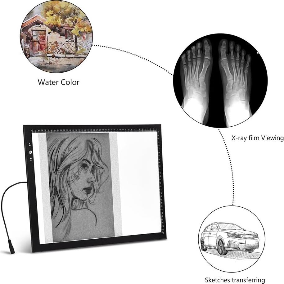 Mesa de Luz A3 HSK con Adaptador 12V 1A y 6000 Lux