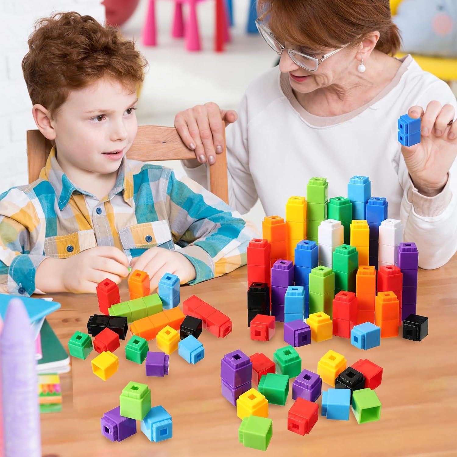 Cubos Enlazables Jenaai 100 Pcs para Matemáticas STEM 2 cm