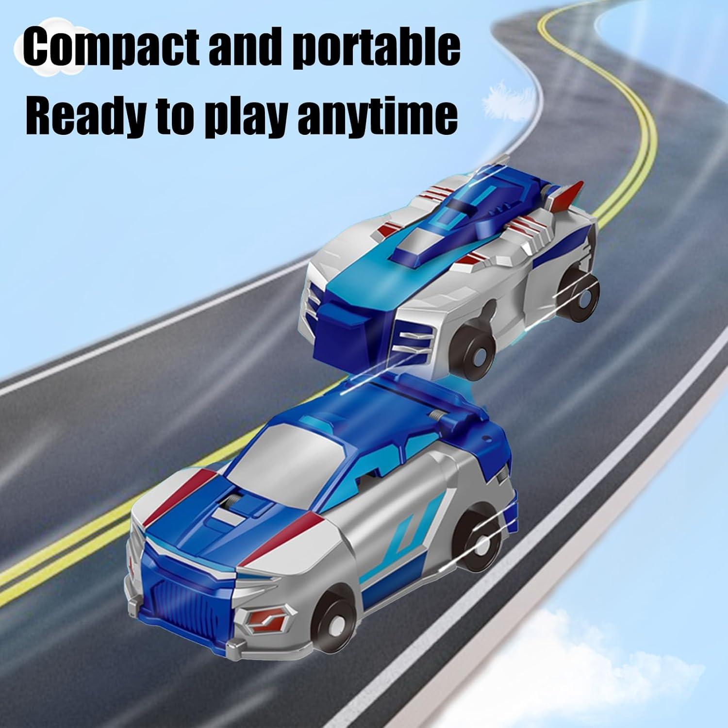 Coche Transformador Dinosaurio Liluwushe Azul 13.5x11.5cm