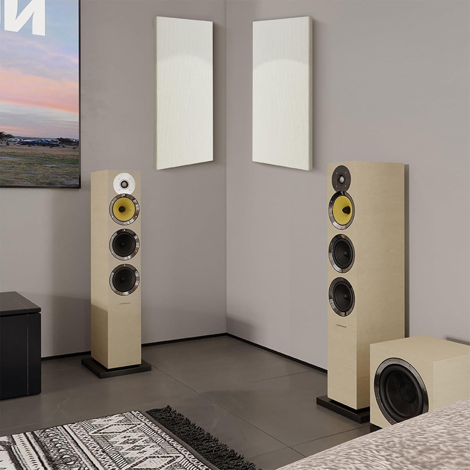 Paneles Acústicos BUBOS 4 PCS Beige 60x30 cm Autoadhesivos