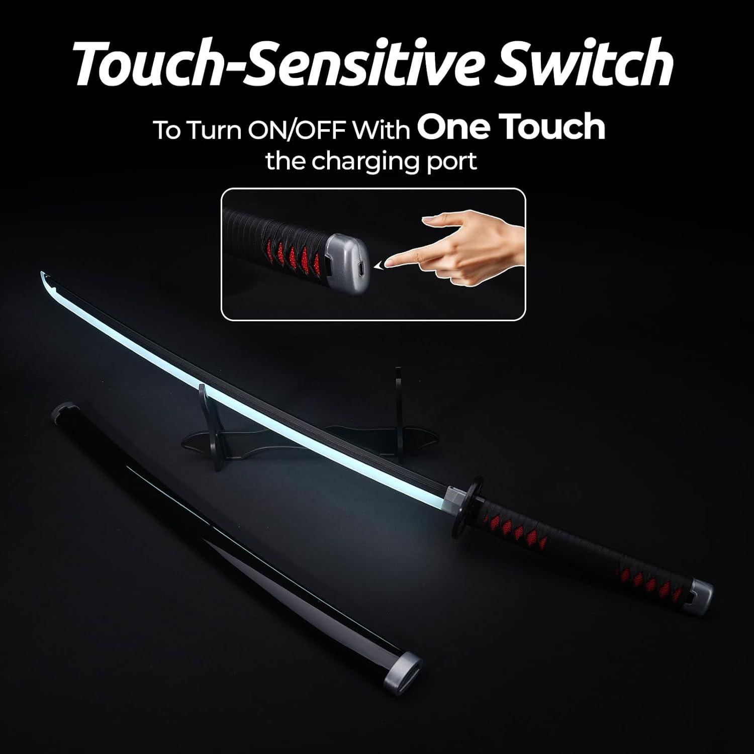 Espada LED Iluminada Zisu Tanjiro 101.6 cm Recargable