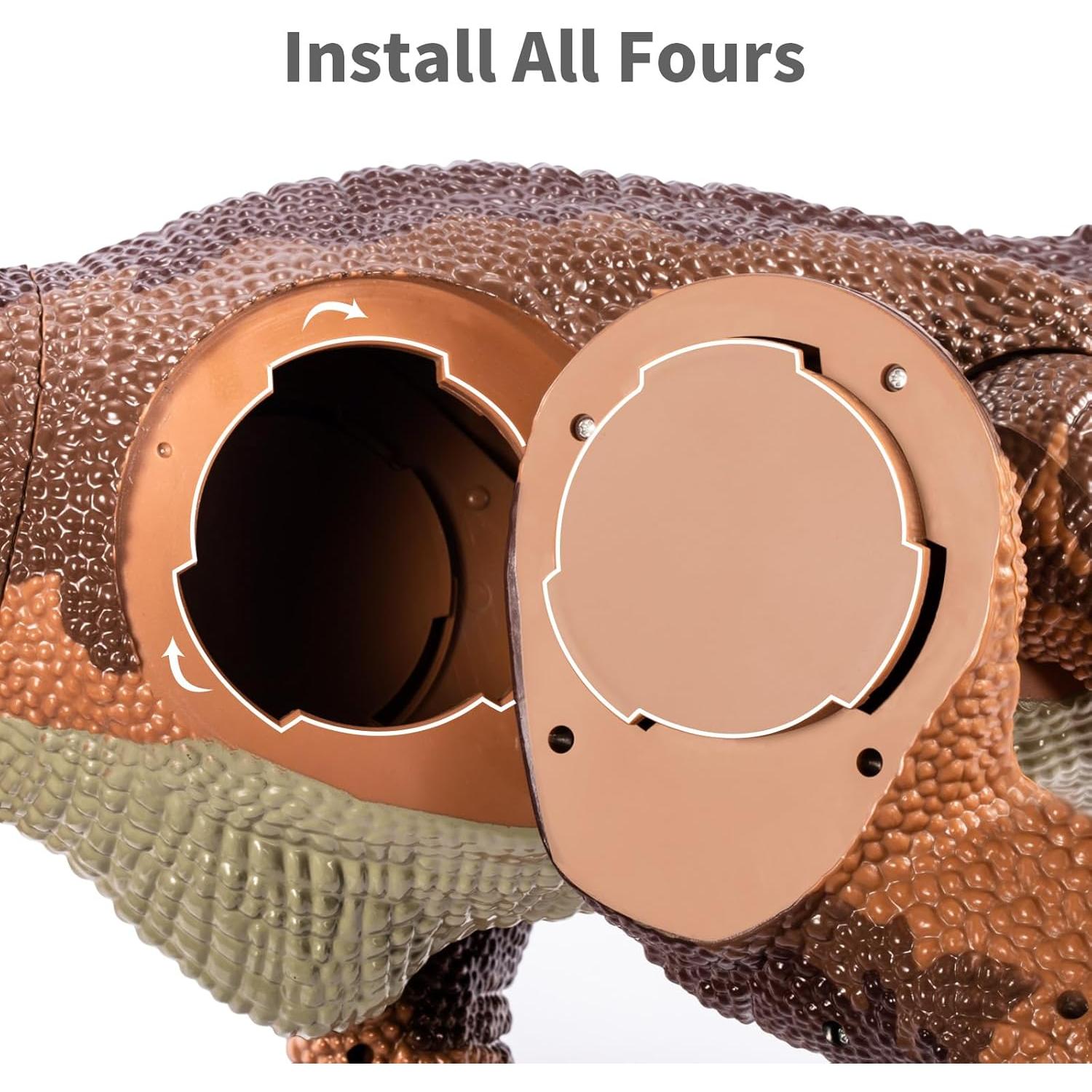 Juguete Dinosaurio Grande TEMI con Luz y Sonido, 10 Figuras