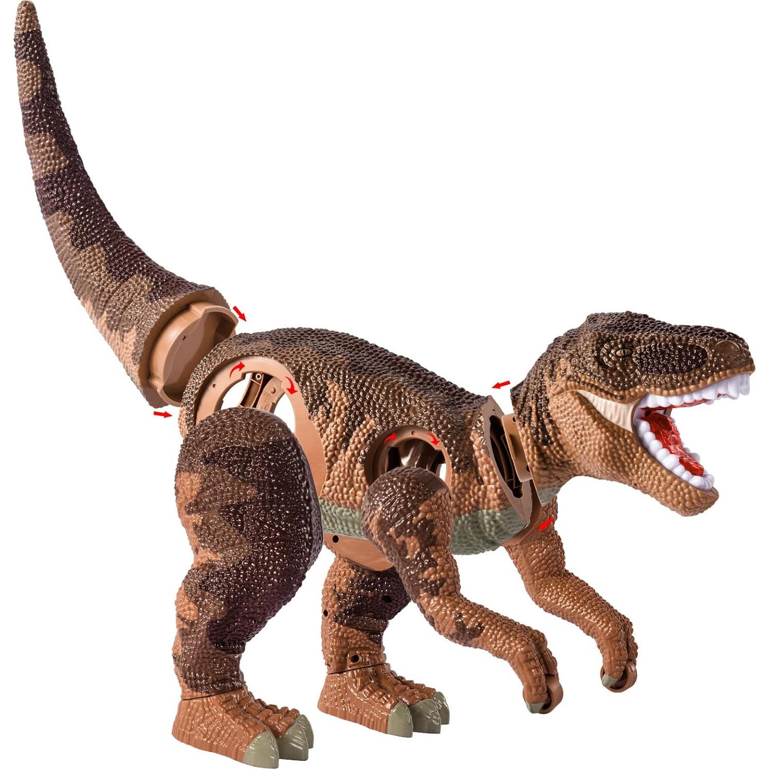 Juguete Dinosaurio Grande TEMI con Luz y Sonido, 10 Figuras
