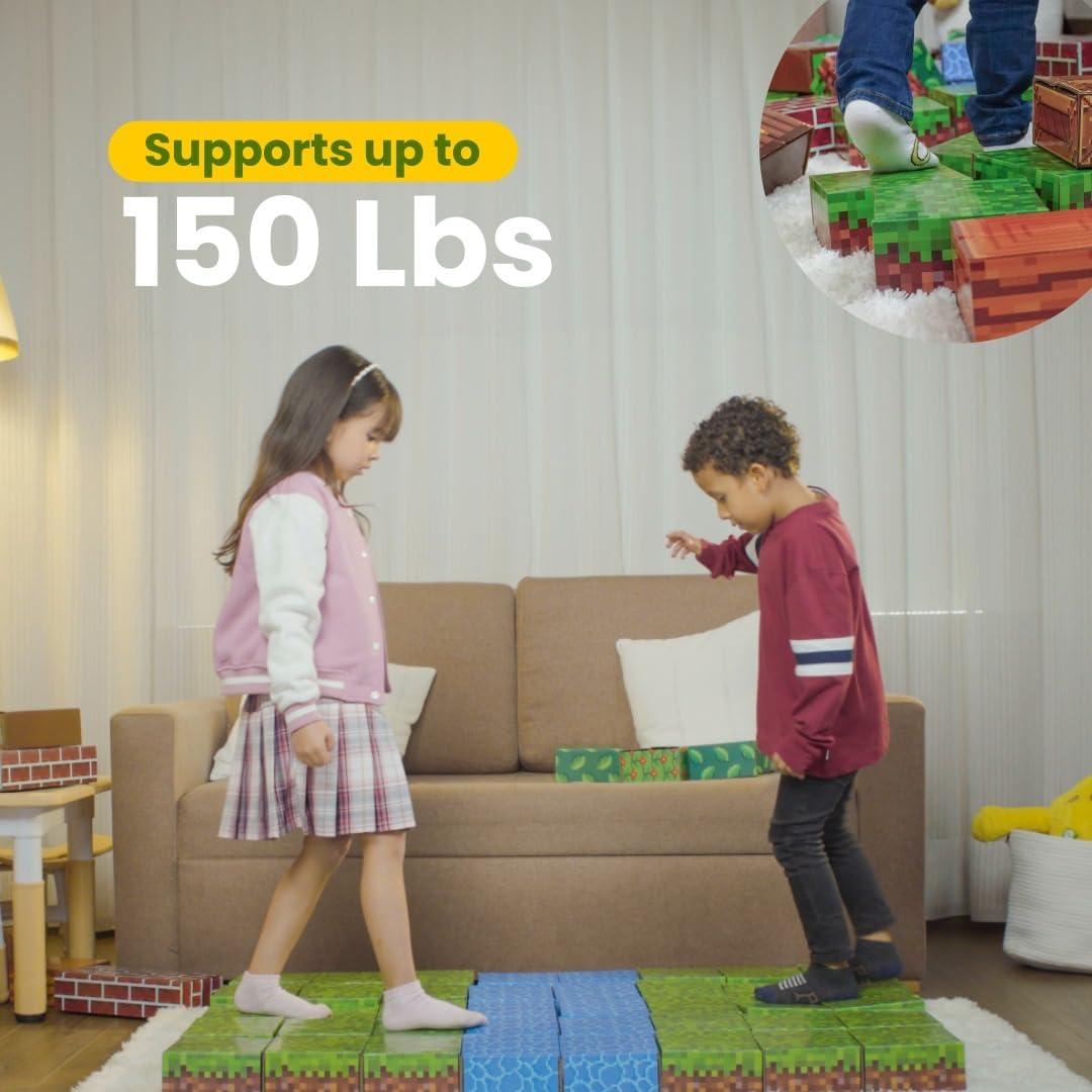 Bloques de Construcción Jumbo PixelStackers 100 Cartón para Niños