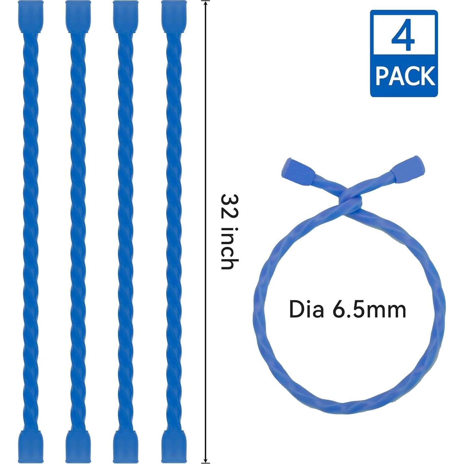 Correas de Silicona GESIPOR 4 PCS 81.28 cm Diámetro 6.5mm