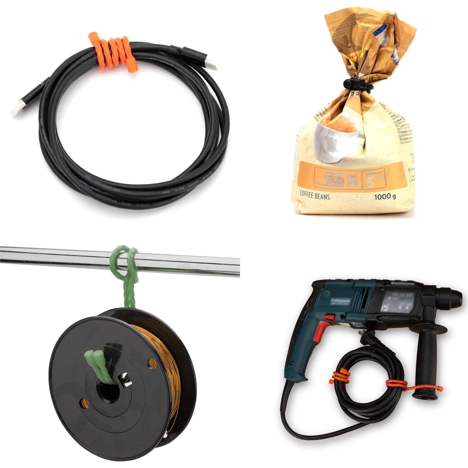 Correas de Silicona GESIPOR 4 PCS 81.28 cm Diámetro 6.5mm