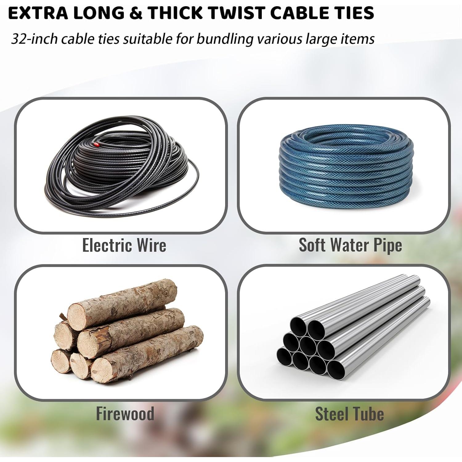 Correas de Silicona GESIPOR 4 PCS 81.28 cm Diámetro 6.5mm