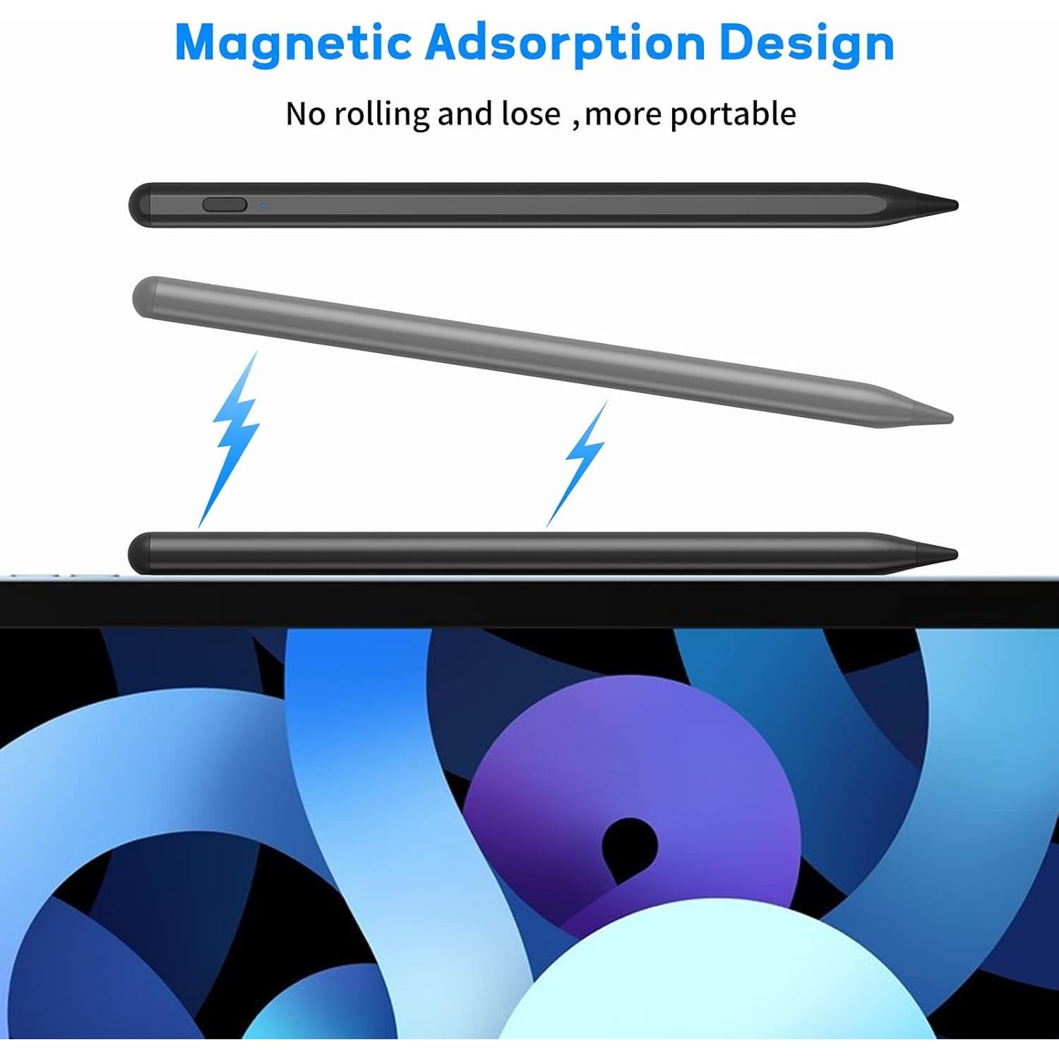 Lápiz Stylus Activo NTHJOYS Negro para iPad y Android Punta Fina