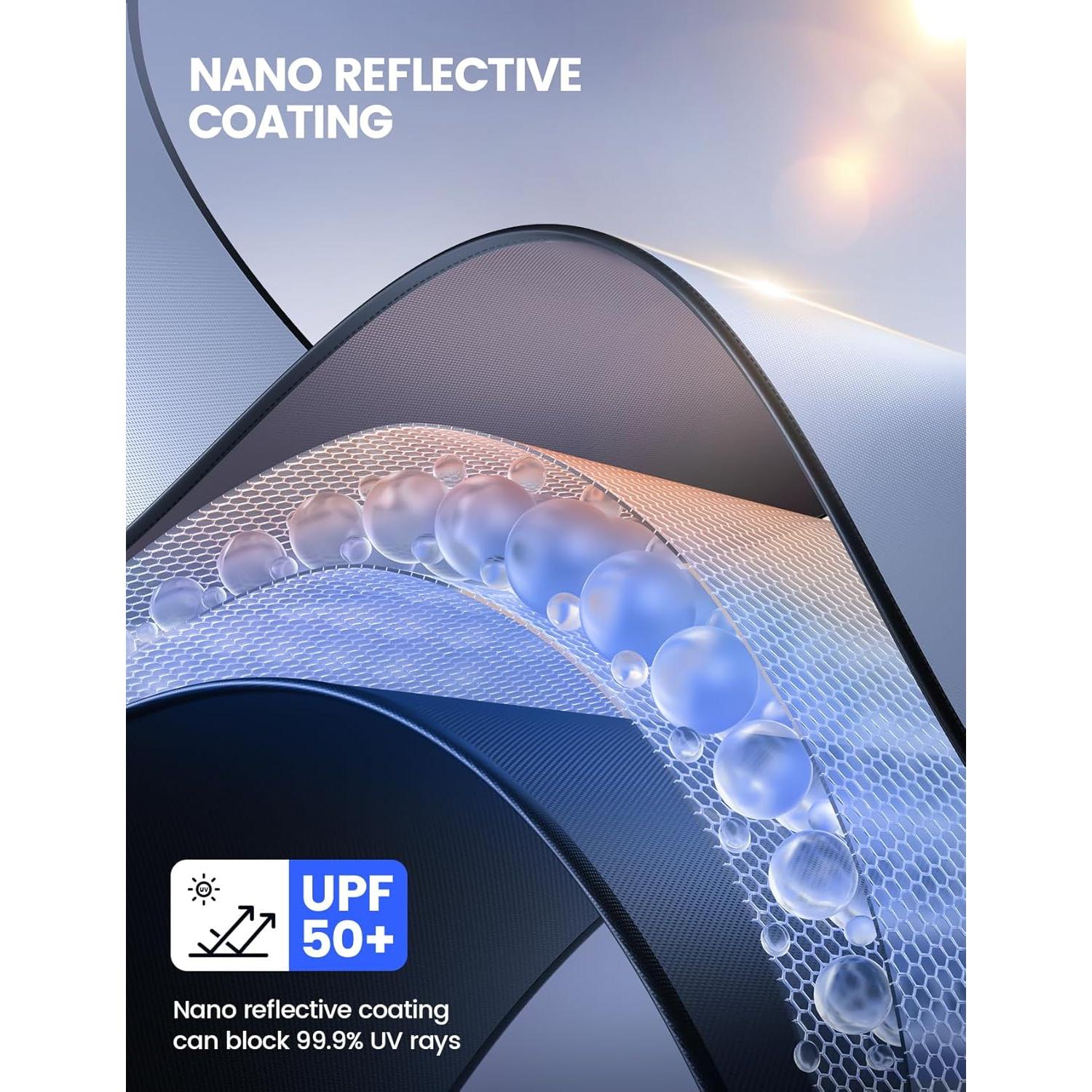 Cubierta Solar para Parabrisas Lamicall 162.56x86.36cm UV 240T