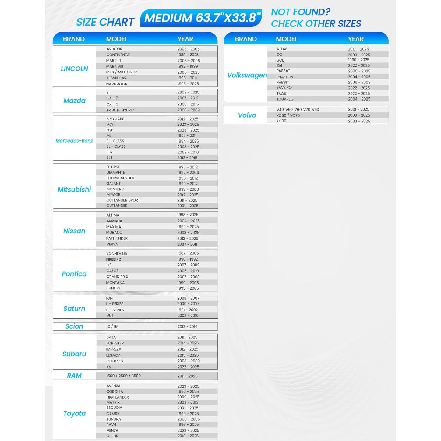 Cubierta Solar para Parabrisas Lamicall 162.56x86.36cm UV 240T