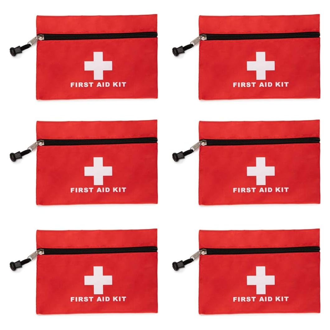 Bolsa de Primeros Auxilios Vacía PAXLamb 16x11 cm Rojo - Paquete de 6