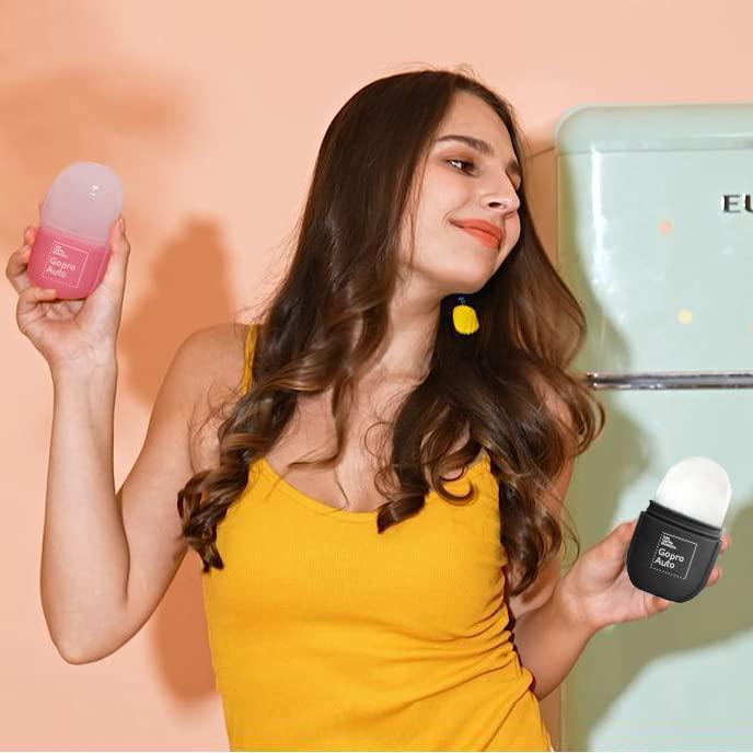 Rodillo de Hielo Facial Goproauto Negro - Tonifica y Reduce Bolsas