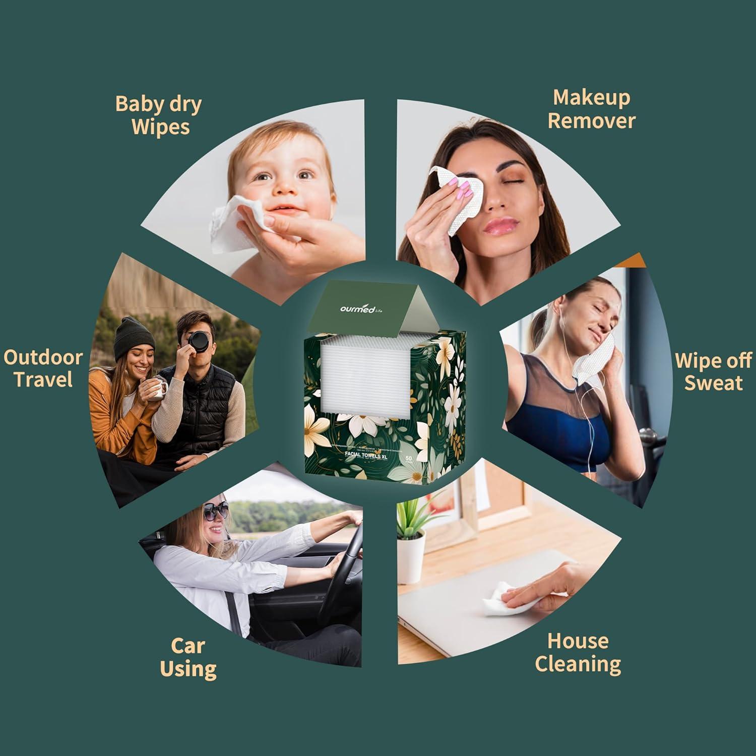 Toallas Desechables para la Cara Ourmed Life - 50 Unidades