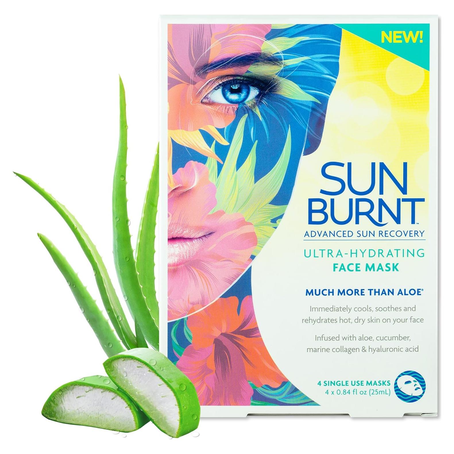 Mascarilla Facial Ultra Hidratante Sunburnt - 4 Unidades