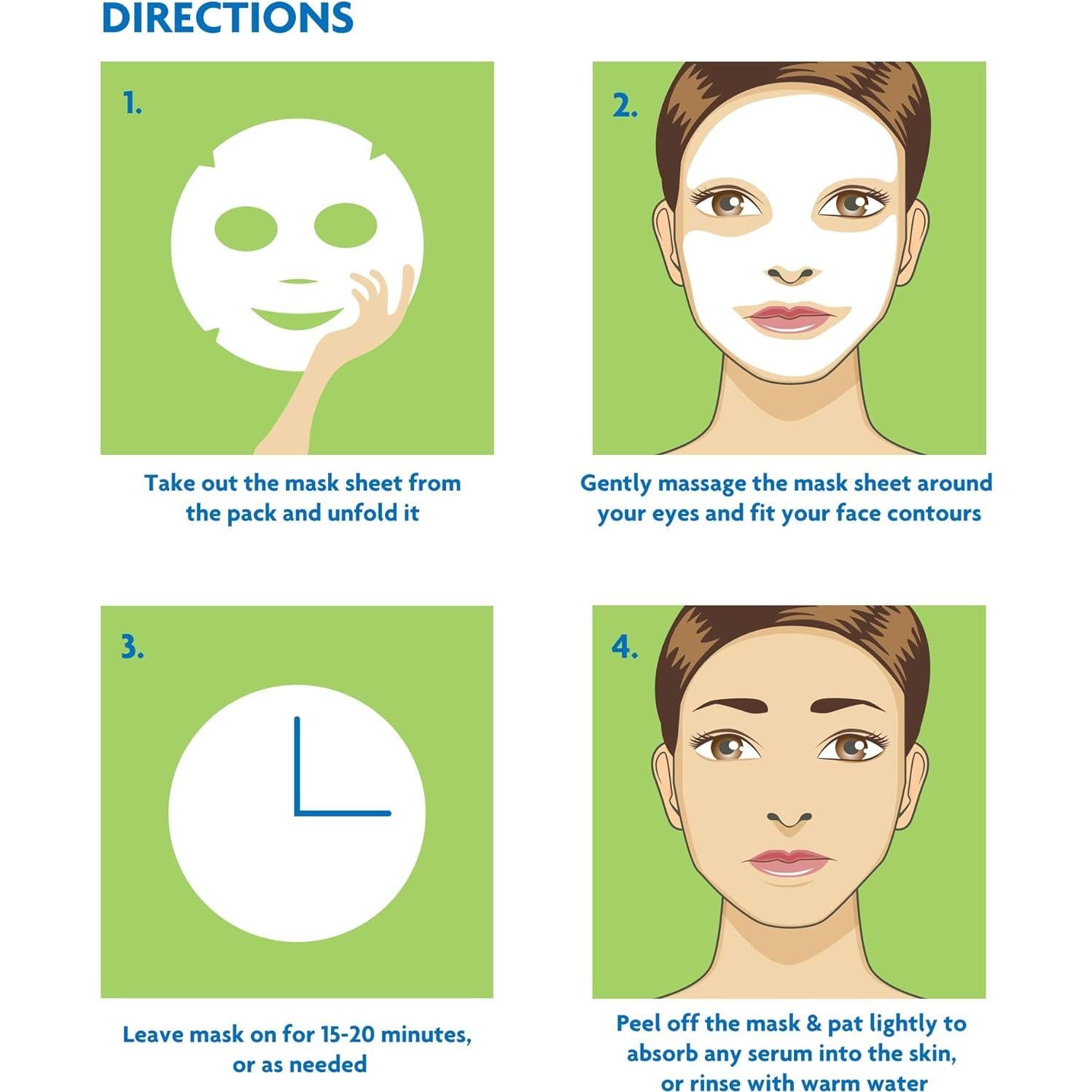 Mascarilla Facial Ultra Hidratante Sunburnt - 4 Unidades