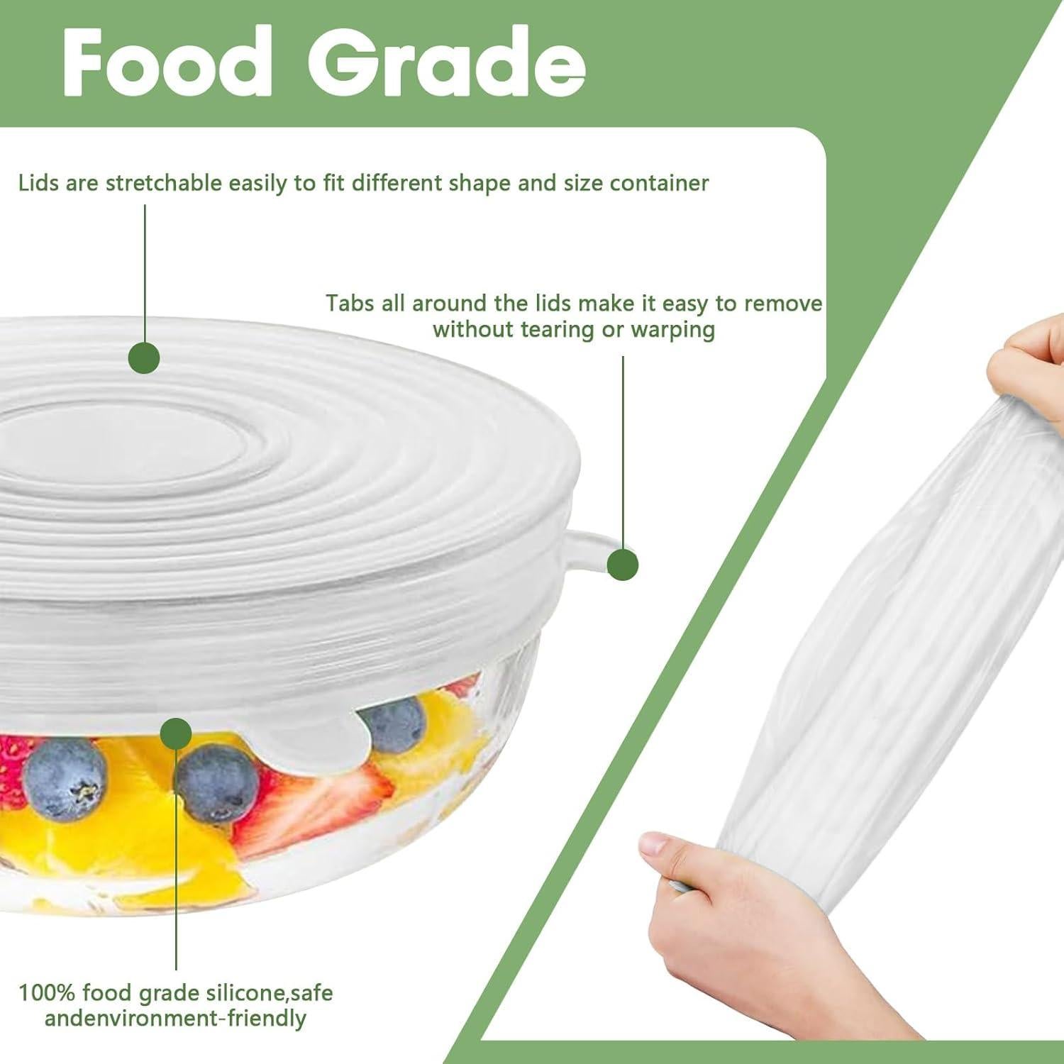 Tapas de Silicona Reutilizables O-CONN - Juego de 7 Piezas