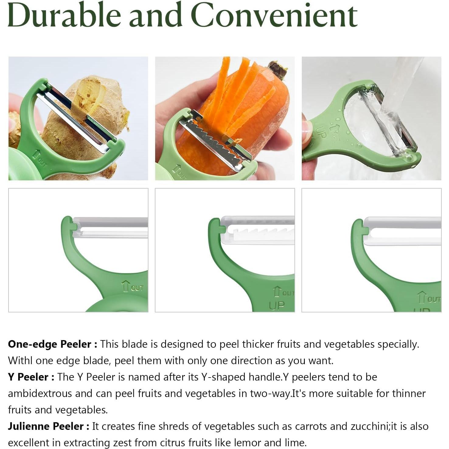 Pelador Eléctrico SUNHAIXIA 3-en-1 Cuchillas Intercambiables