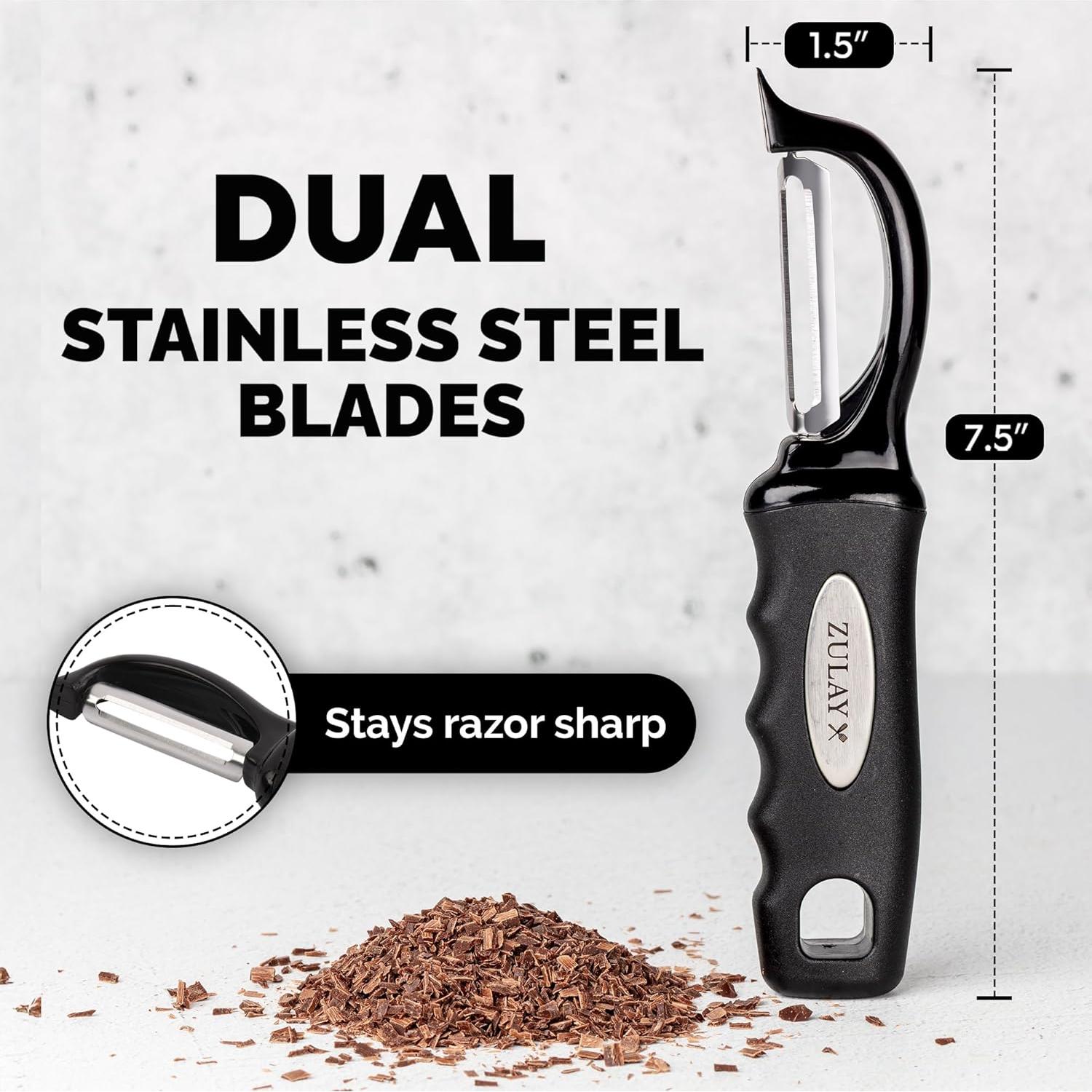 Pelador de Verduras Zulay Kitchen Giratorio Acero Inoxidable