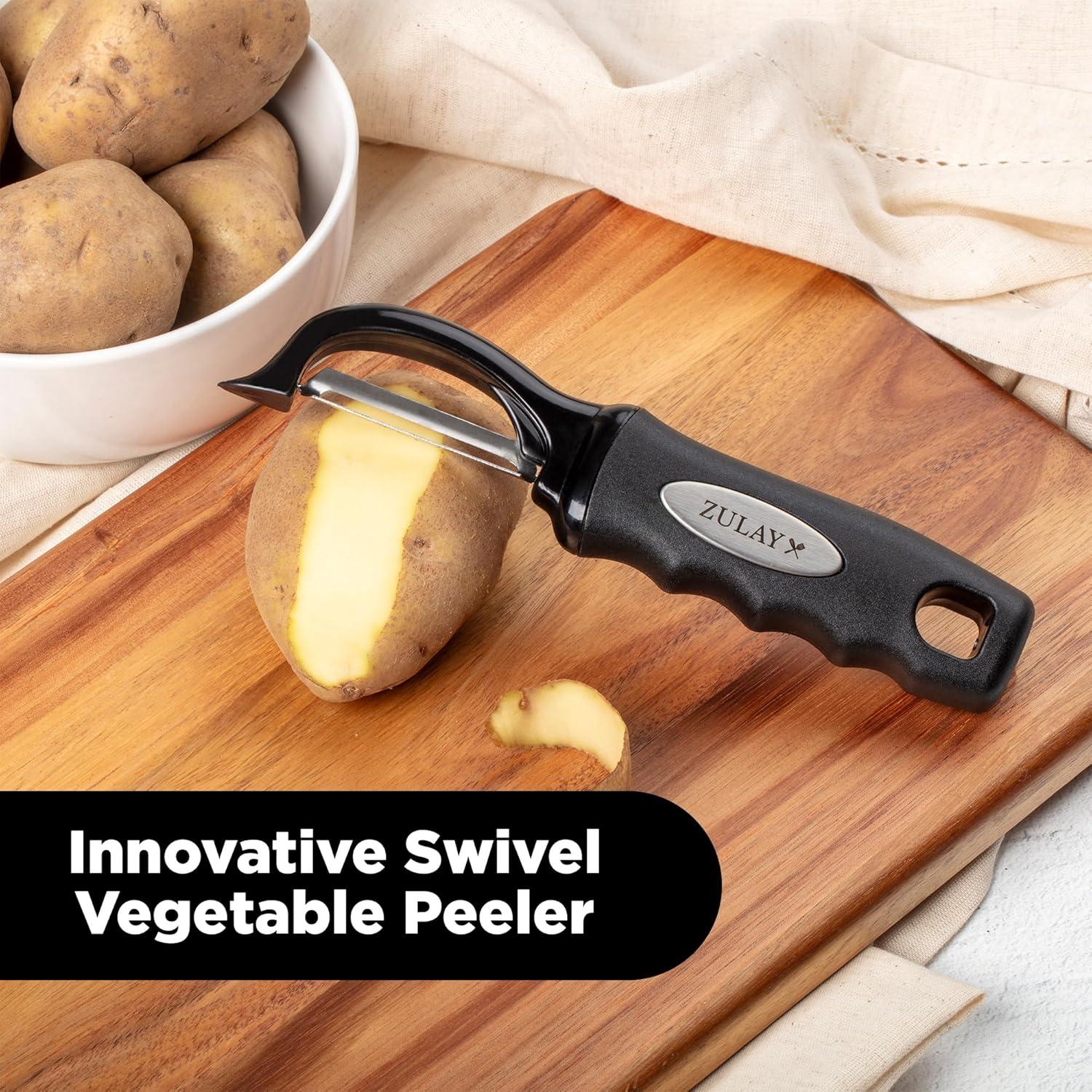 Pelador de Verduras Zulay Kitchen Giratorio Acero Inoxidable