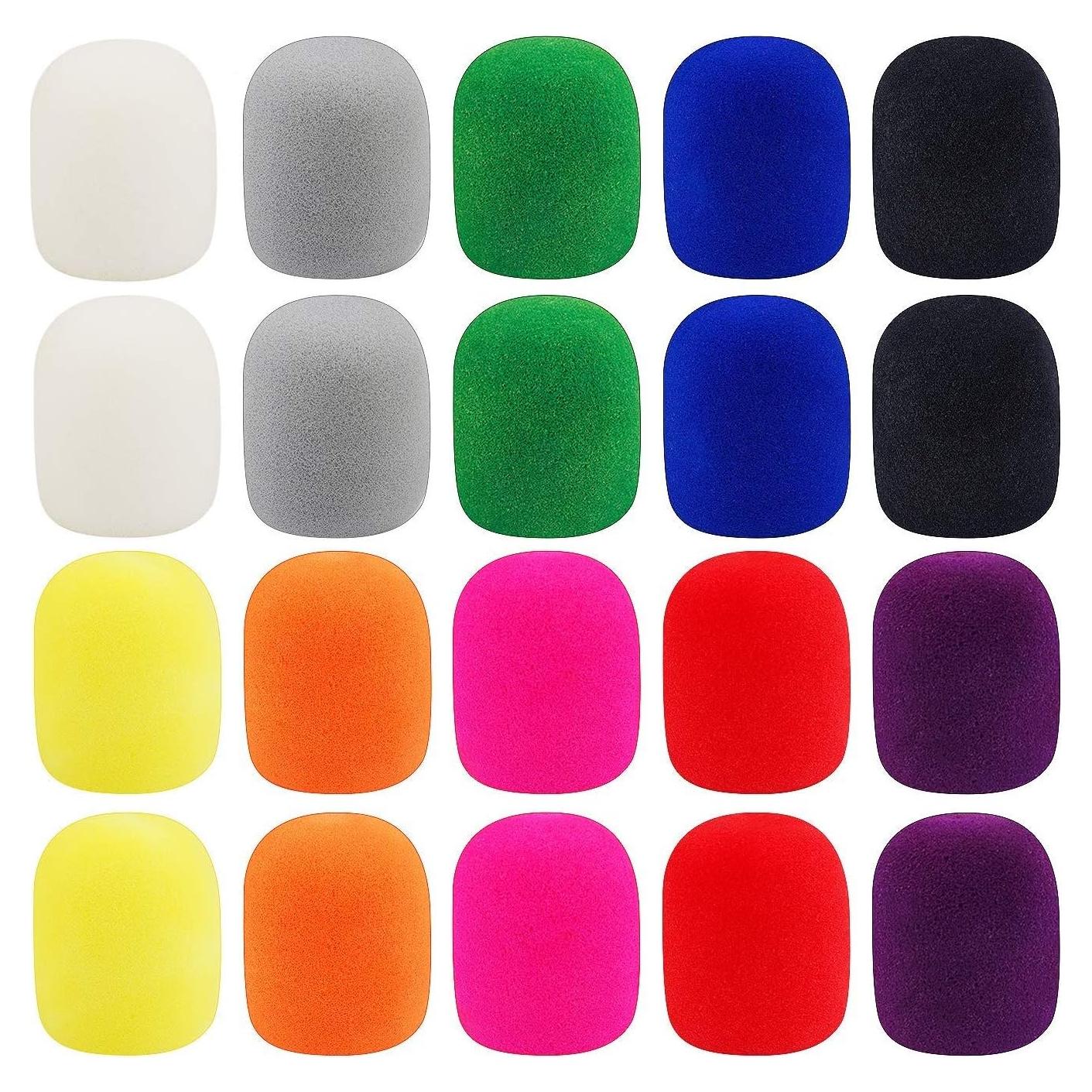 Cubiertas de Micrófono Augshy Espuma 20 Piezas Coloridas