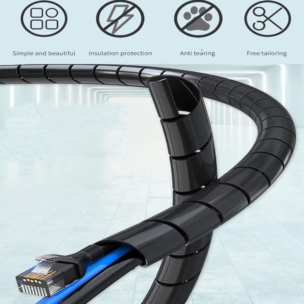 Envoltura de Cable Espiral Tsurpcao 12mm 20 Metros Negro