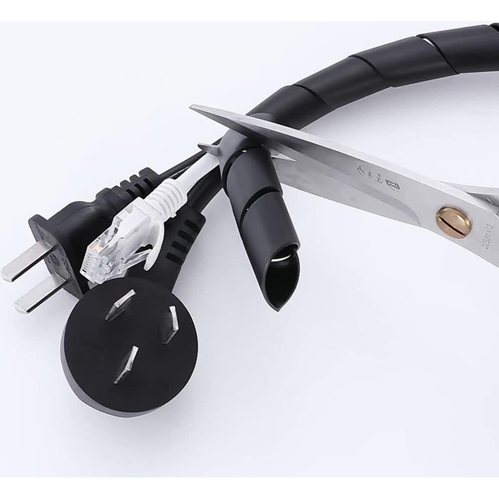 Envoltura de Cable Espiral Tsurpcao 12mm 20 Metros Negro