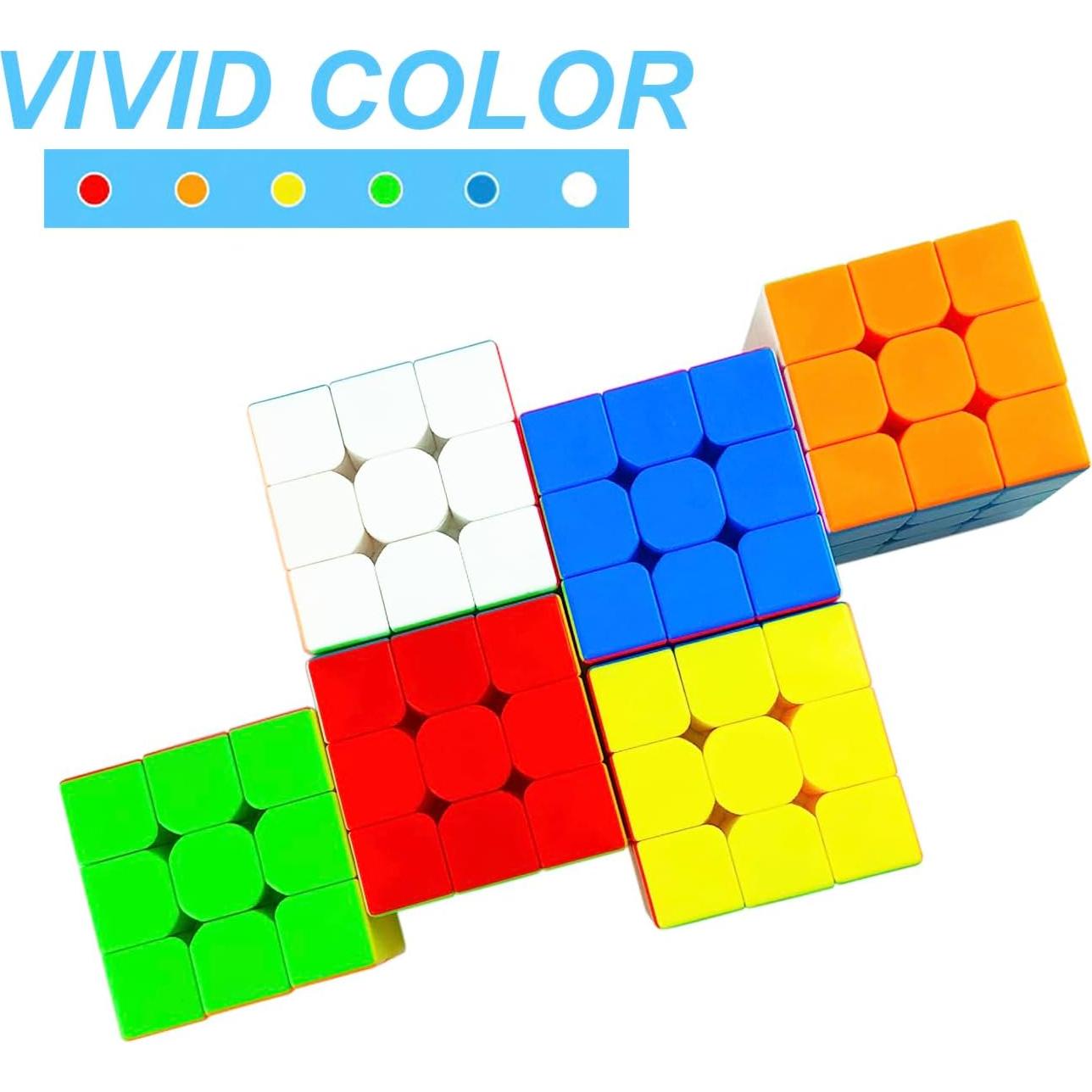 Paquete de 24 Cubos Veloces 3x3 Sin Etiquetas - Juguetes de Rompecabezas