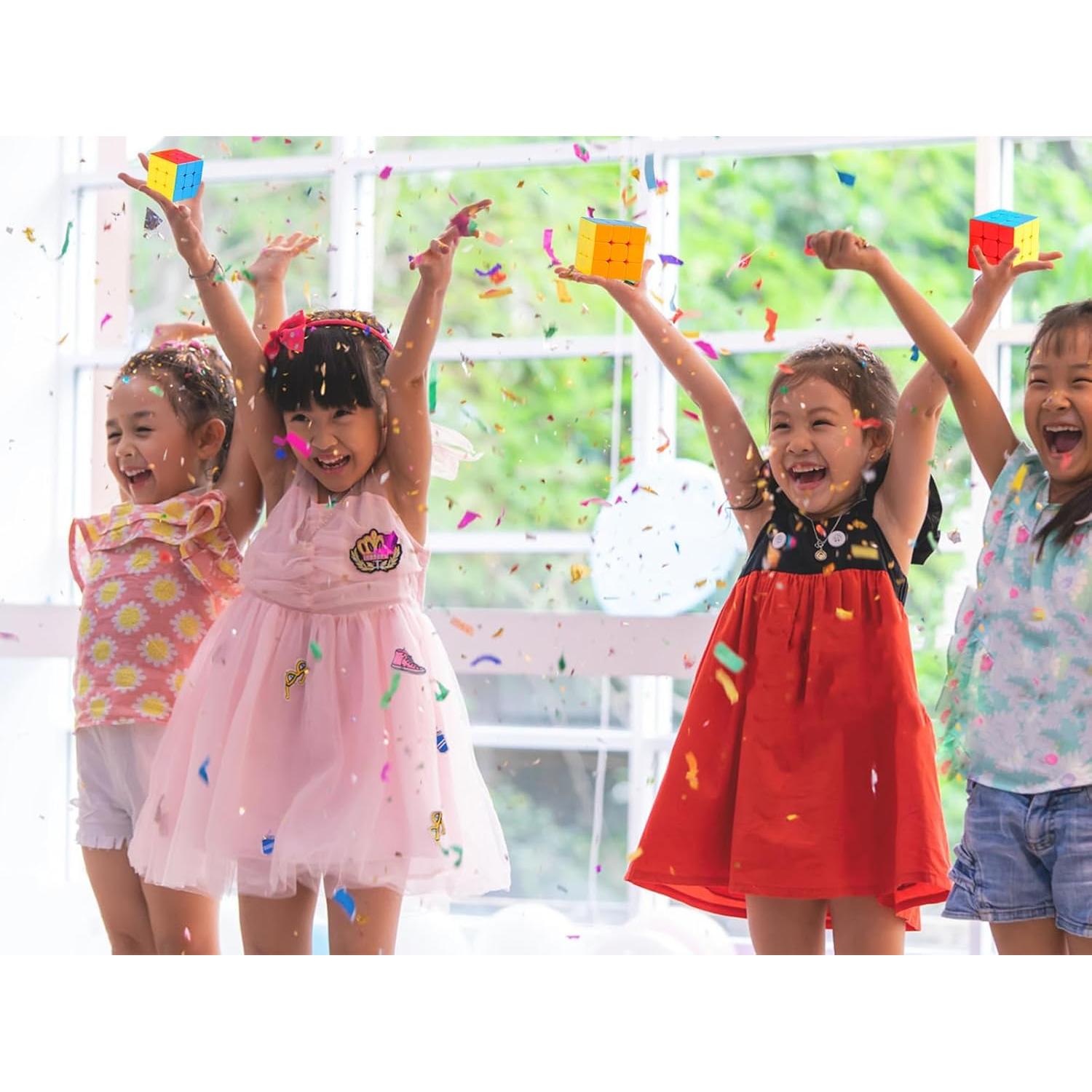 Paquete de 24 Cubos Veloces 3x3 Sin Etiquetas - Juguetes de Rompecabezas