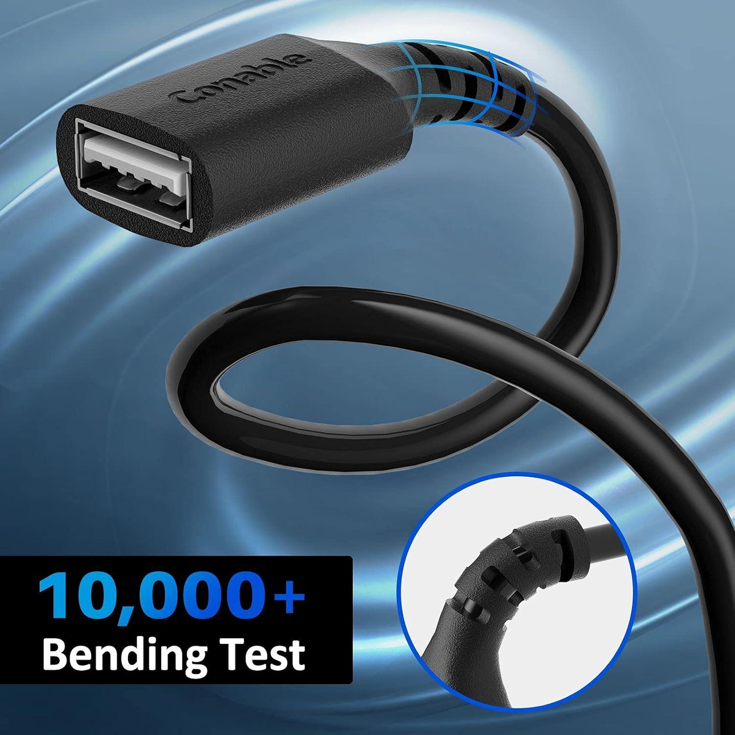 Paquete de 3 Cables de Extensión USB 2.0 Conable 60 cm