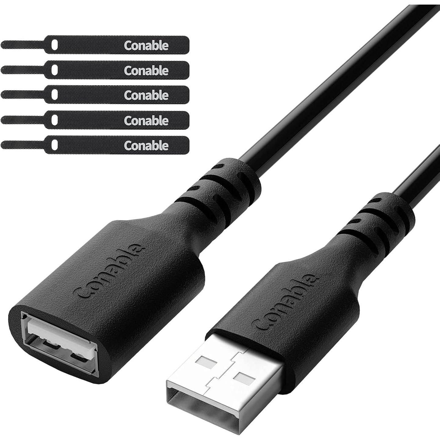 Paquete de 3 Cables de Extensión USB 2.0 Conable 60 cm